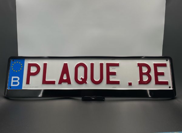 Porte plaque graphite chromé+plaque