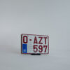 Porte plaque moto alu gris+plaque