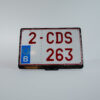 Porte plaque 4x4 pvc noir+plaque