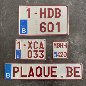 différentes plaques