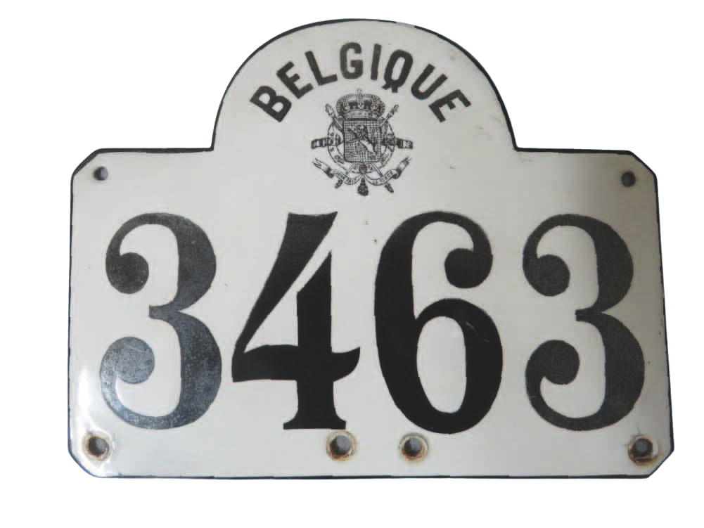 première plaque belge 1899